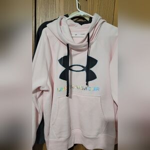 Under Armour Light Pink Hoodie with Black Logo